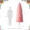 7.5ft. Unlit Pink Pencil Tinsel Artificial Christmas Tree